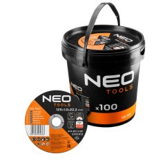 Řezné kotouče na kov/INOX 125 x 1,0 x 22,2 mm, 41 A60-S-BF, 100 ks kbelík. Vyrobeno v PL 08-722