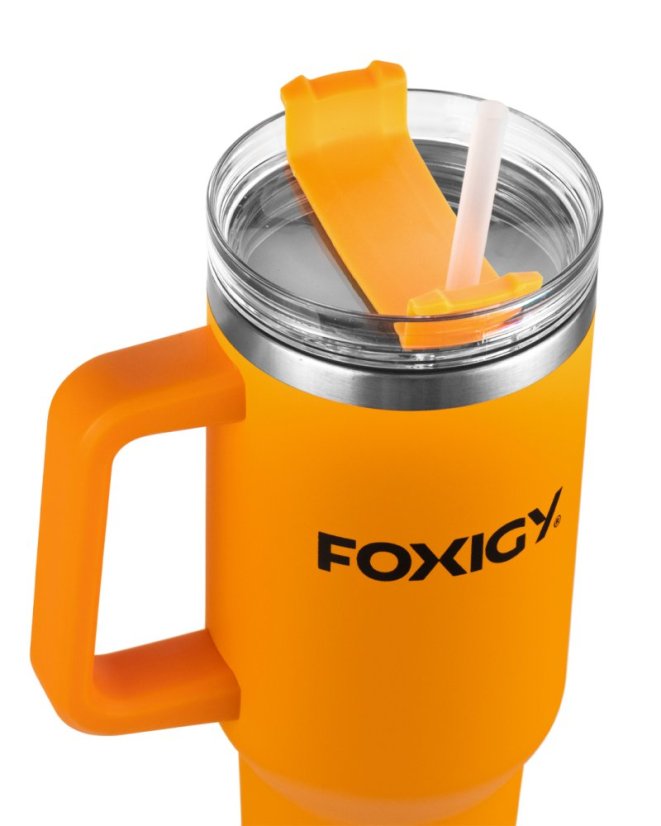 Cană termorezistentă cu pai pentru mașină 1200ml Amber