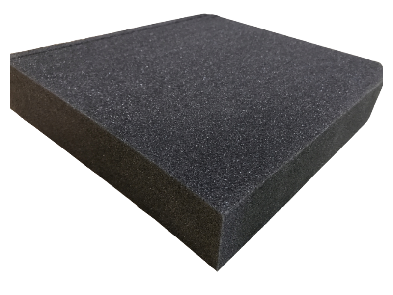 Habszivacs tábla PE foam 35kg/m3 50x30x4cm fekete