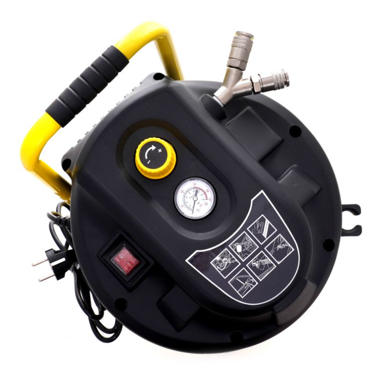 Vertikalni zračni kompresor 30L, 10bar, 1,5kW, 2HP, 240l/min, 230V, mobilni, za delavnice/avtomobilsko industrijo, Kraft&Dele KD1417