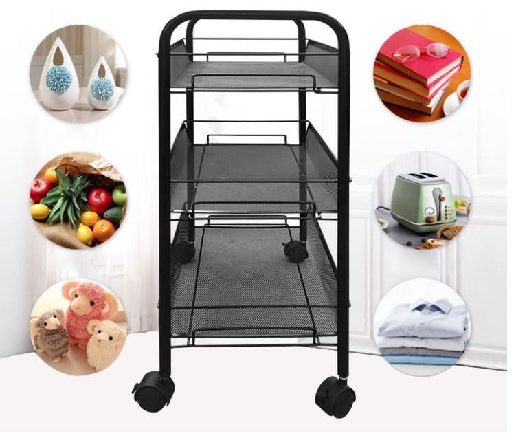 Kerekes polc Black Elegant