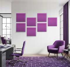 Panou acustic trapezoidal 50x50cm, grosime 5cm, violet