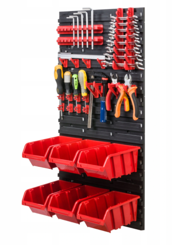 Стена за инструменти 78x39 см + 6 кутии RED