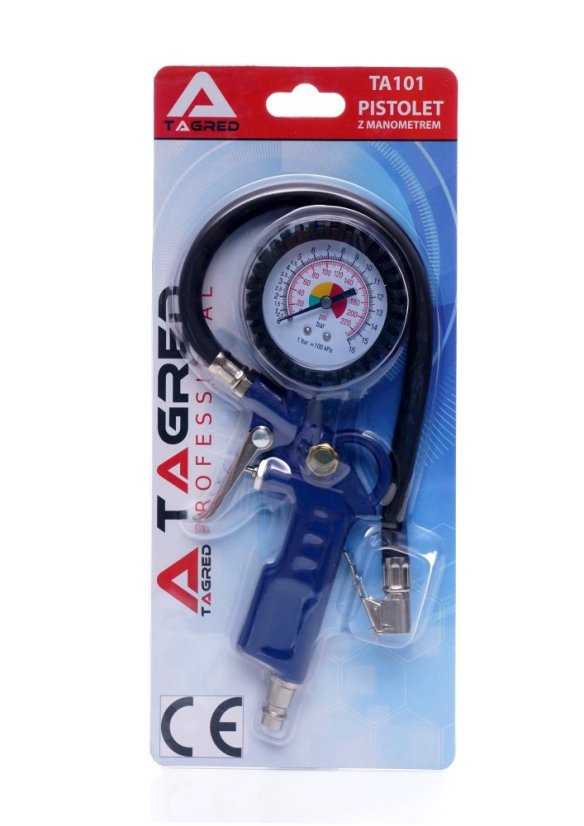 Reifenfüllpistole mit Manometer TA101