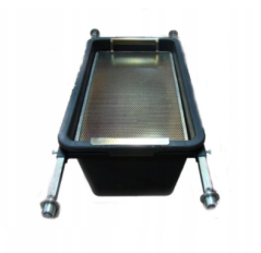 Kanálová vana na vypouštění oleje se sítkem