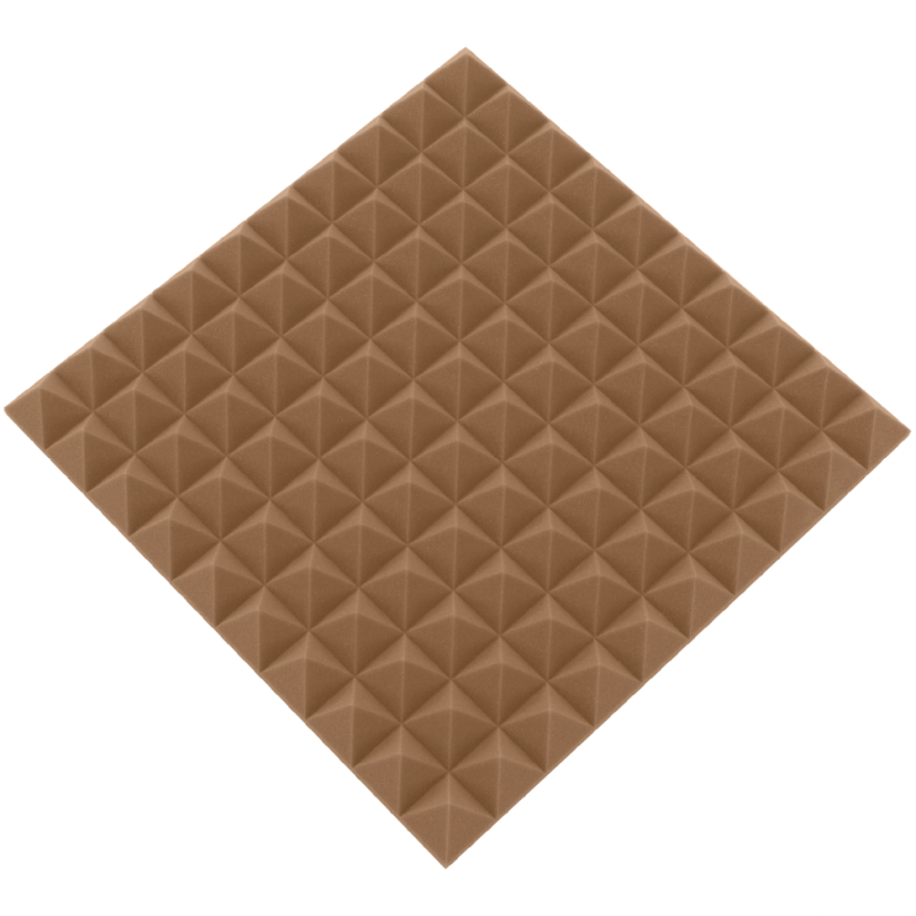 Akustikplatte - Pyramide 50x50x5cm braun