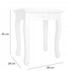 Taburet WHITE Barroco