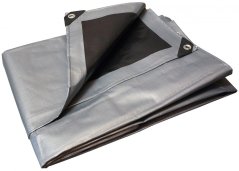 Prelată argintie - neagră 3x7 m 260 g/m2