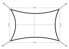 Garten-Sonnenschutz 3x3m grau 180g/m2
