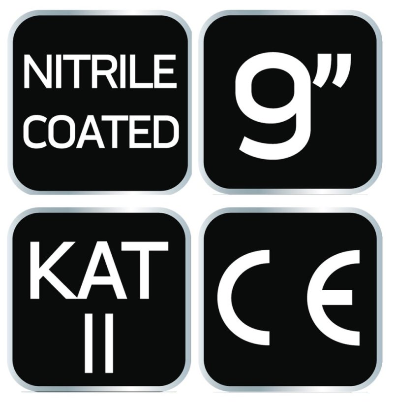 Arbeitshandschuhe, Baumwolle, teilweise nitrilbeschichtet, 4111X, Größe 9 97-631-9
