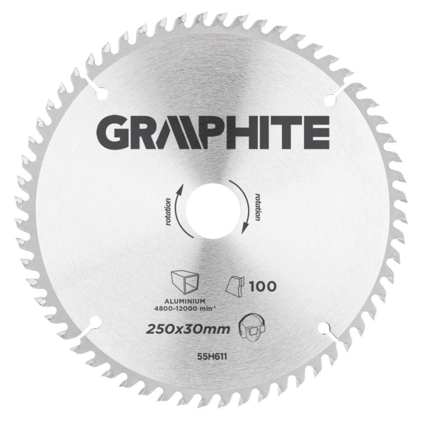List pile, sinter karbid, 250 x 30 mm, 100 zuba, ALU 55H611