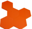 Akustický panel Hexagon 50x50cm, tloušťka 3cm, oranžový