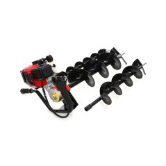 Motoburghiu pe benzină de pământ cu ​​o putere de 3,8 kW + 3 burghiuri
