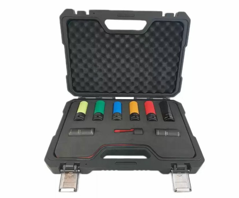 Ütvecsavarozó dugókulcs bővítő adapterrel 9db