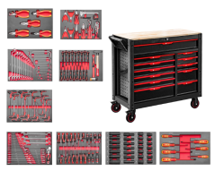 Professzionális műhely szerszámkocsi 360db - 12 fiókos 79619