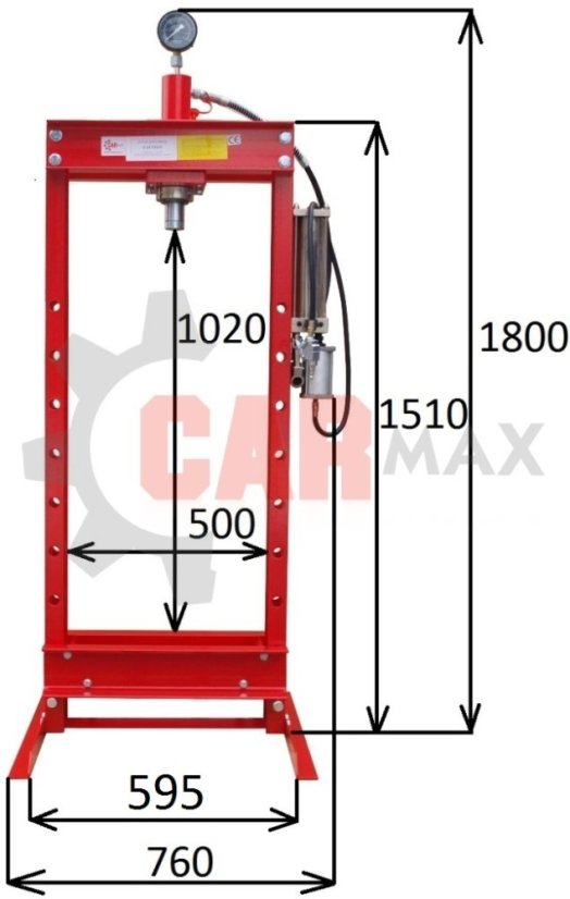 Hydraulikpresse 20T - hydraulisch-pneumatische Pumpe