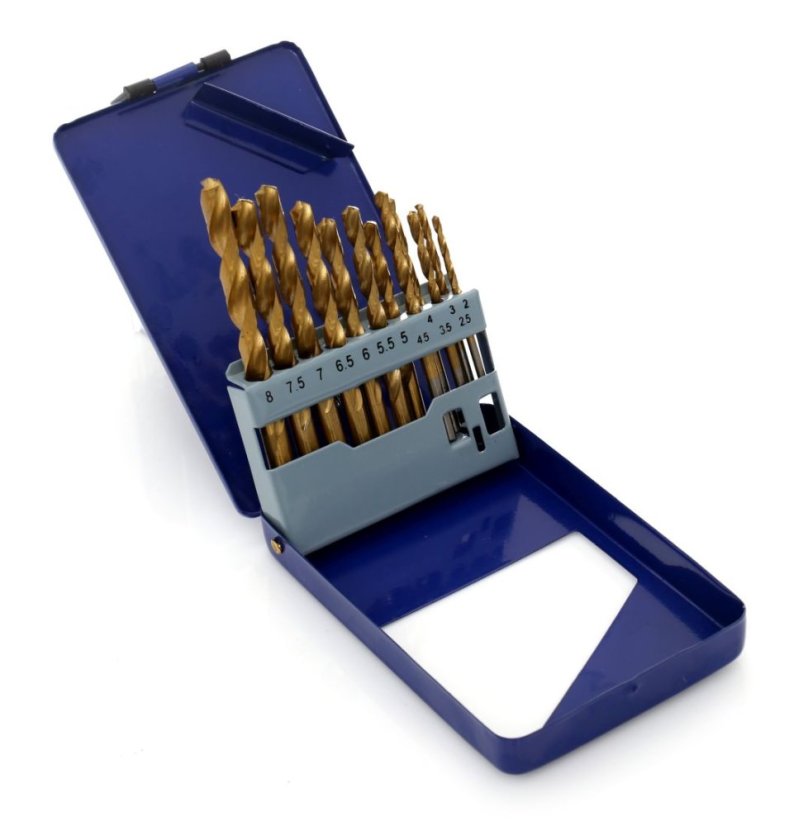 Titanbohrer für Metall, Bohrer 2,0–8,0 mm, 13 Stück, TA1034