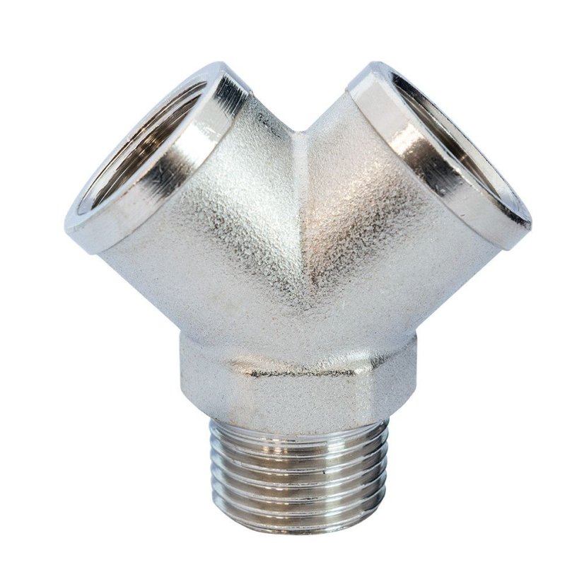 1/4" Y-Verteiler 1x aus. 2x innen. 37611