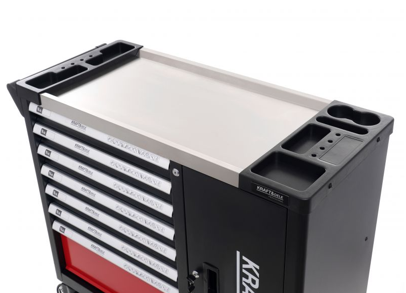 Werkzeugwagen für Werkstätten 299 Stück - 7 Schubladen + Schrank KD1068