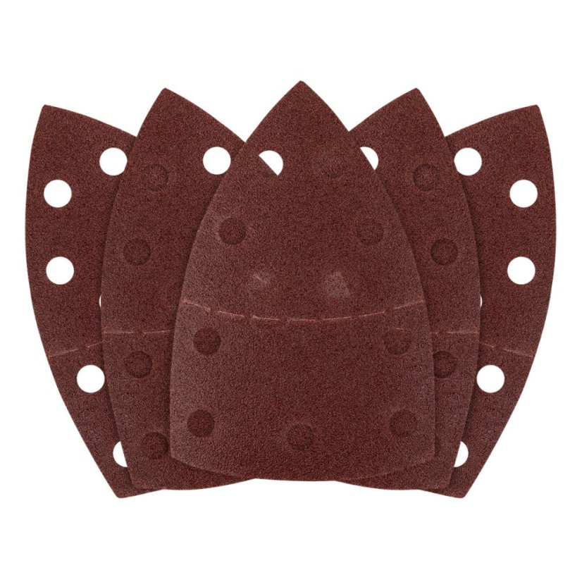 Brusni papir s čičkom, željezo 102 x 152 mm, P80, 5 kom, s 11 rupa 58T302