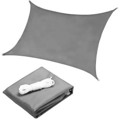 Garten-Sonnenschutz 5x5m grau 180g/m2