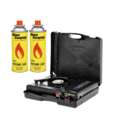 Tragbarer Gaskocher Tourist + 2 NachfĂĽllkartuschen