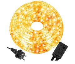 Svetelná reťaz - svetelný had 10m 240 LED 8 programov Teplá biela