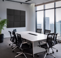 Panou acustic trapezoidal 50x50cm, grosime 5cm, gri închis