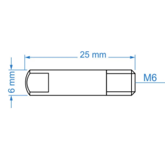 Duză contact MIG TW14 TW15 M6x25 0,8mm