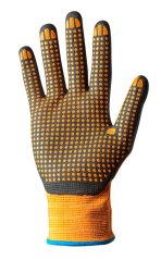Munkakesztyű, nejlon, nitril pöttyös, 4131X, 9-es méret 97-621-9