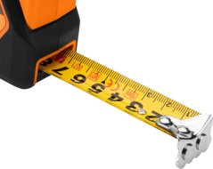 Oceľový meter 10 m x 25 mm, automatické blokovanie, tlačidlo stop, magnet 67-235