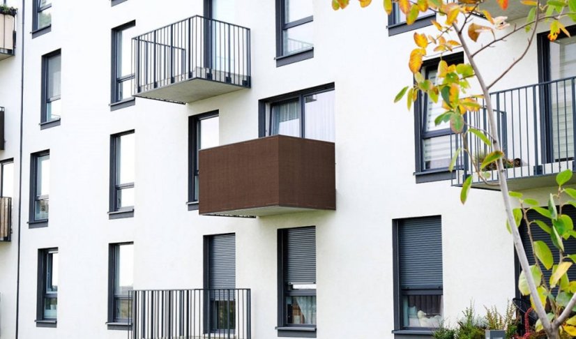 Paravan de balcon 0,8x5m 95% Balcone Brown