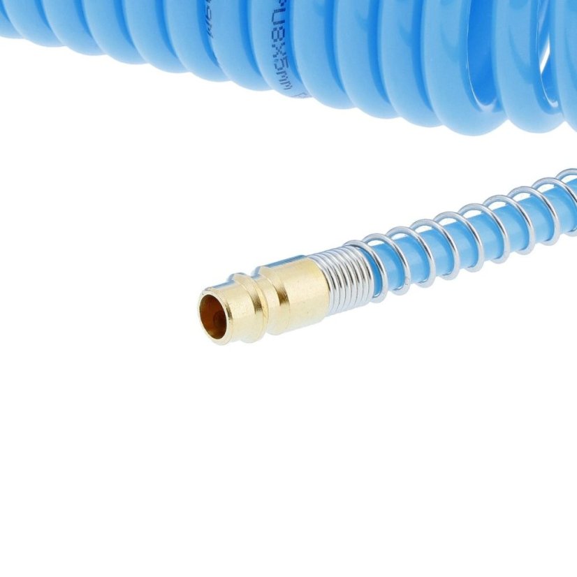 Furtun pneumatic spiralat PU cu 15 m fi 8 x 5 mm fitinguri 4304207