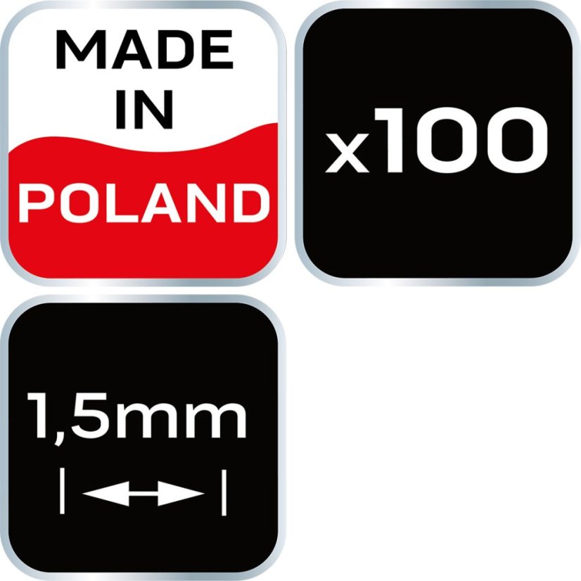 Abstandskreuze mit Kreis 1,5 mm, 100 St. 61-114