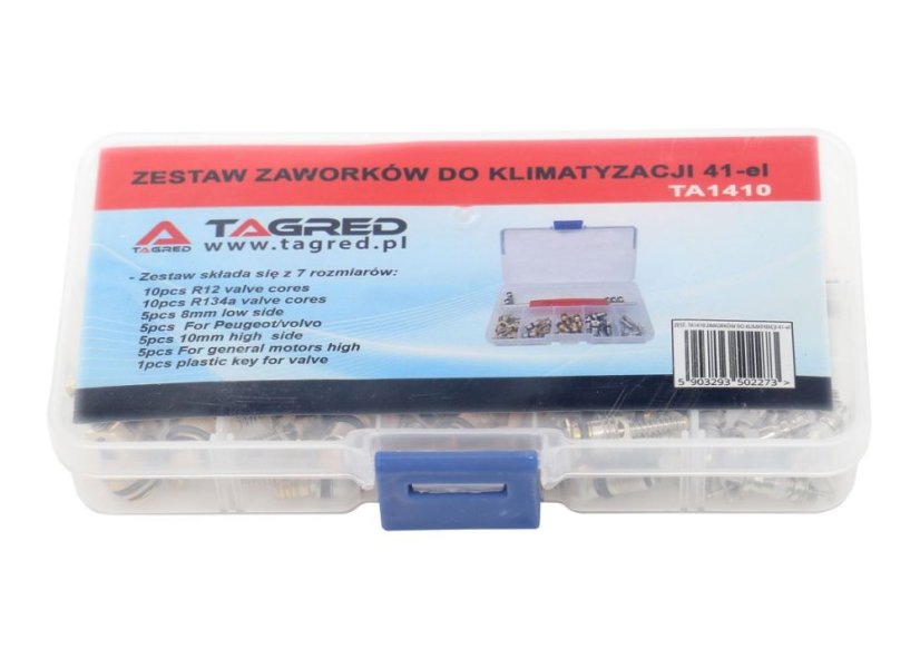 Szelepkészlet klímaberendezésekhez kulcsal 41db TA1410