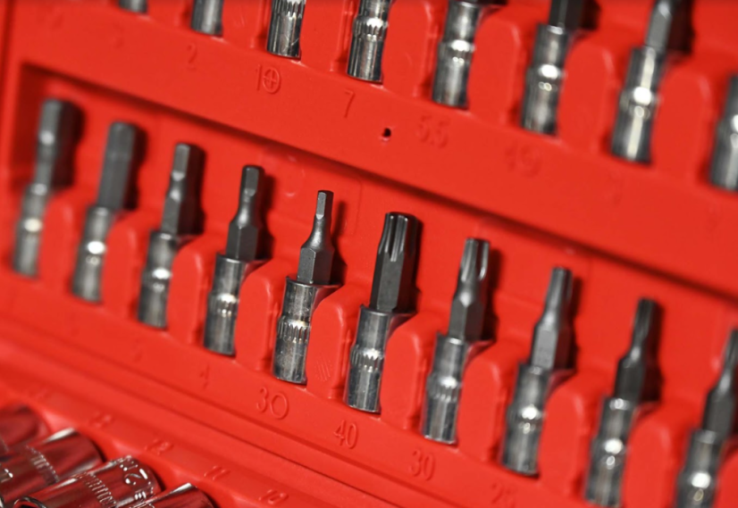 Gola dugókulcs készlet 46 részes, 1/4", Cr-V, racsnis