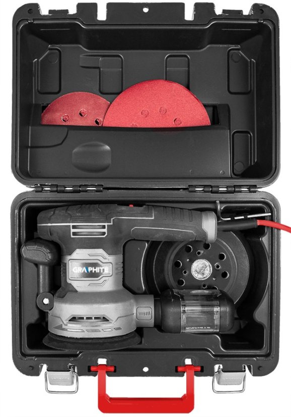 Excentrikus köszörű 450 W, 125/150 mm tárcsa, tok 59G349
