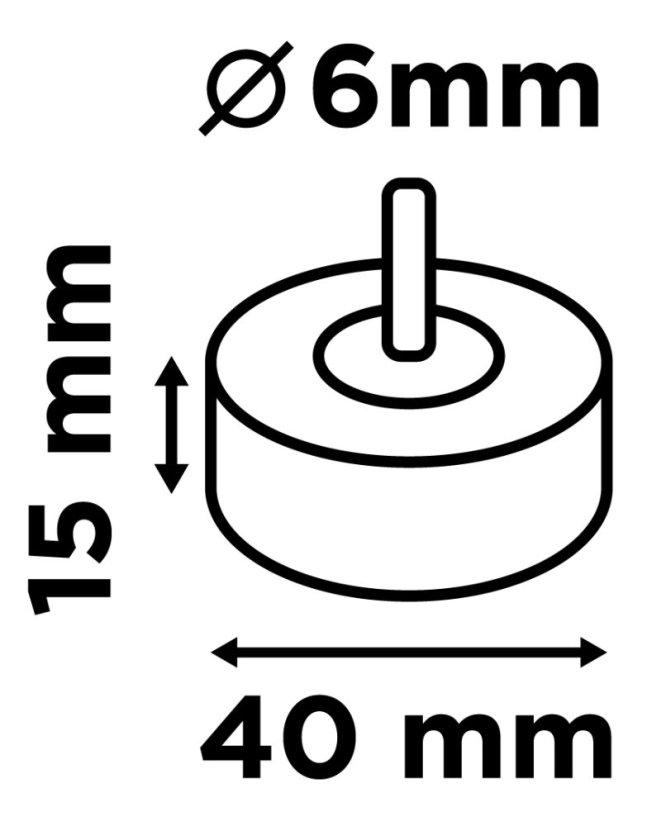 Laminált lemez 40 x 15 x 6 mm, P40 58T392