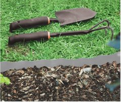 Hullámos műanyag ágyásszegély 20cm x 9m Light Grey