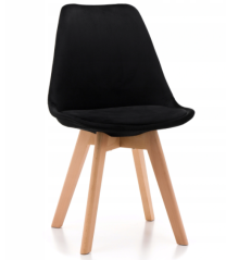 Bársony étkezőszék skandináv stílusban Black Glamor