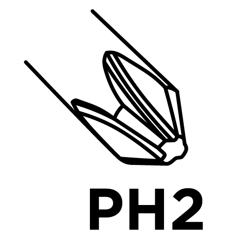 Csavarhúzóhegyek PH2 x 25 mm, 100 db 56H626