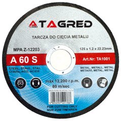 Disk za rezanje metala 125 mm 1,2 mm 22,2 mm TA1001