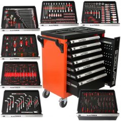 Radionička kolica sa 298 alata - 7 ladica i polica na izvlačenje BJC