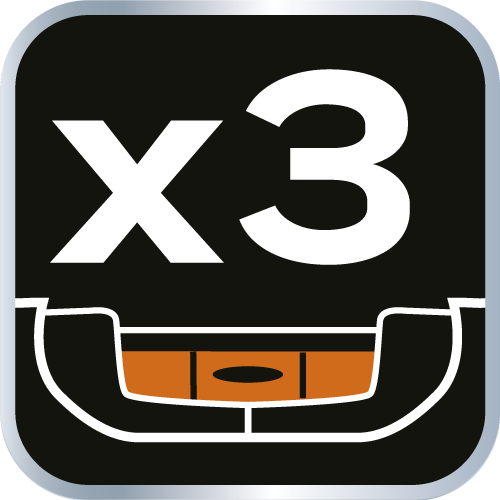 Aluminium-Wasserwaage mit Griff, 3 Wasserwaagen, Magnet, gefräste Messfläche, 80 cm 71-113