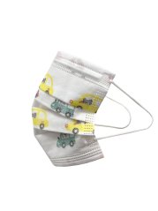 Detské rúško na tvár s gumičkou - autíčko, 50ks