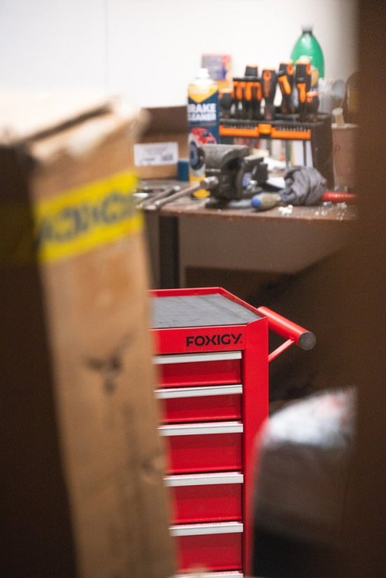 Delavniški voziček Foxigy, 7 predalov, brez orodja