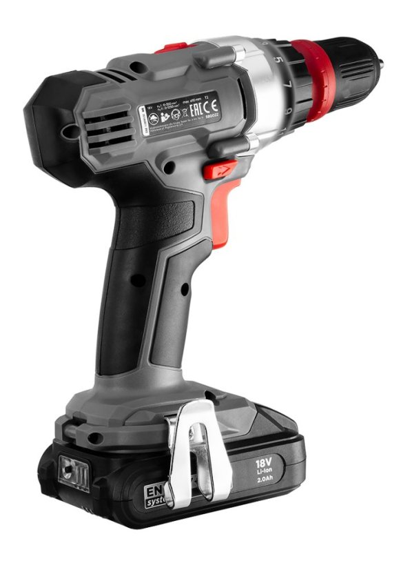 Akku-Bohrschrauber Energy+ 18 V, 10 mm abnehmbarer Griff, plus Adapter für Winkel und Kanten 58G022-AD