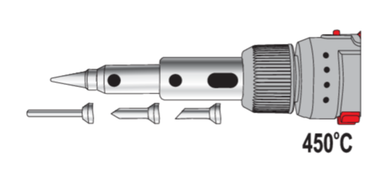 Gaslötkolben 3 in 1 30-125W mit Zubehör YT-36706
