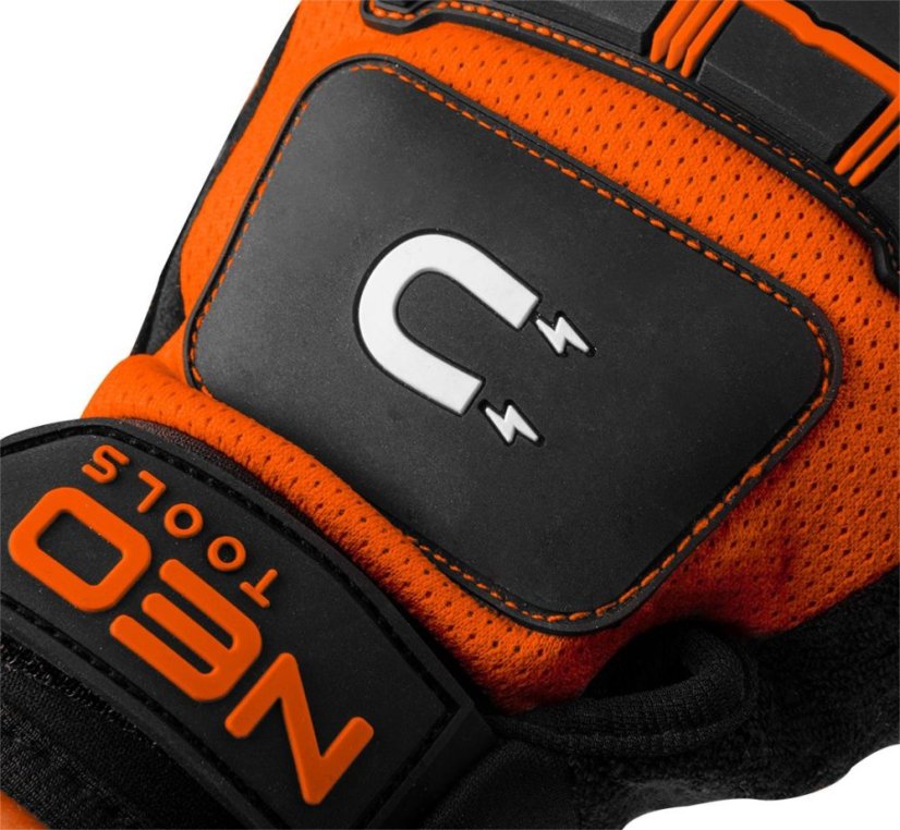 Arbeitshandschuhe mit Magnet, fingerlos, Größe. 10" GD013