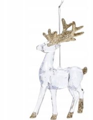 Božićna dekoracija soba u prozirnoj zlatnoj boji